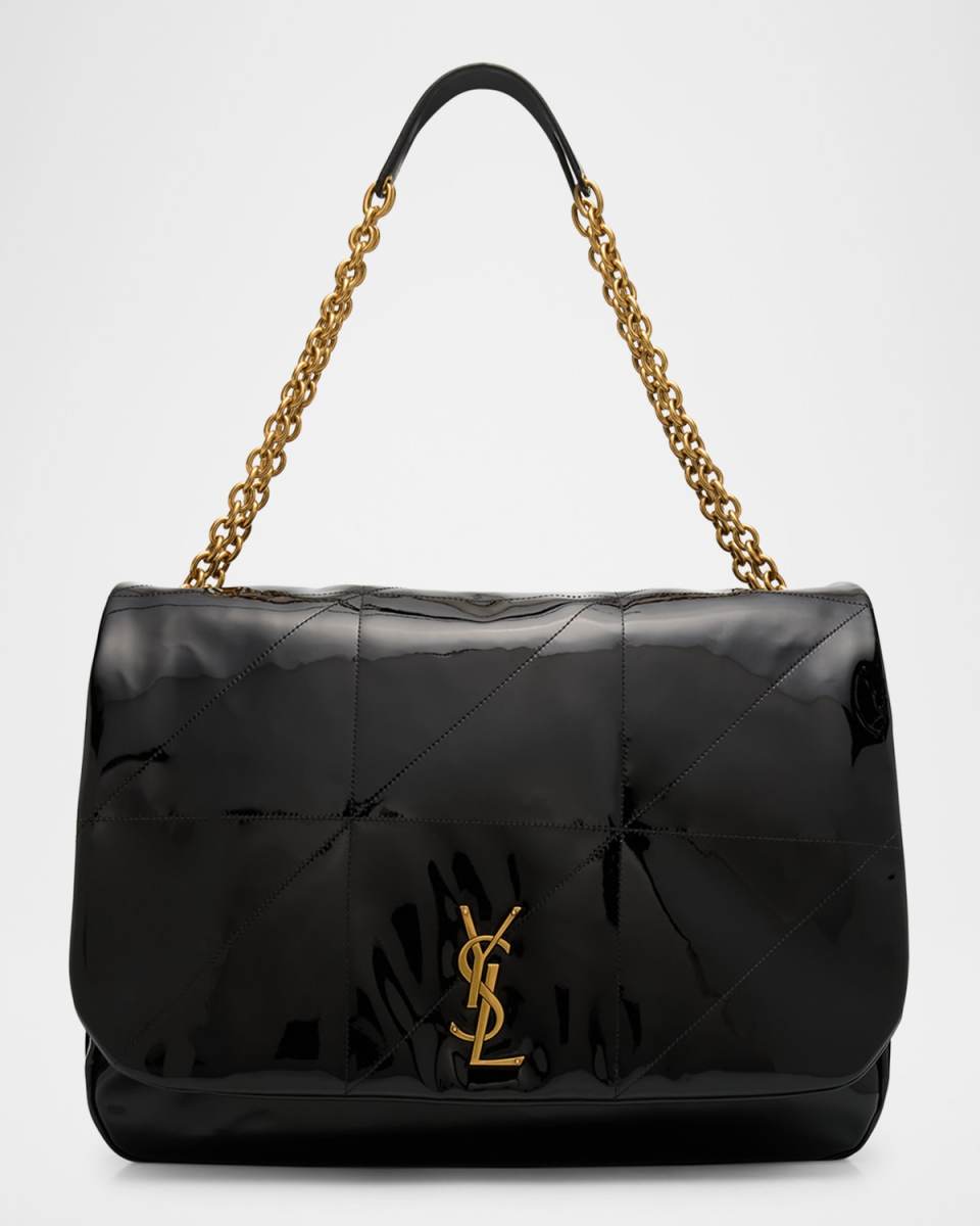 Jamie Maxi YSL Patent Patchwork Shoulder Bag